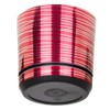 KORAD Red with silver strips plastic round indoor flowerpot with