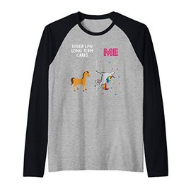 LPN Long Term Care Unicorn Others You Raglan Baseball Tee