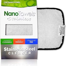 Stainless Steel Cleaner | The Amazing Chemical Free Stainless Steel Cleaning Reusable Wipe Cloth | Kid & Pet Safe | Light Green 7x16 (1 pc) - Color: Grey