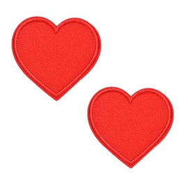 Red Heart Iron on or Sew on Patch 2 pcs
