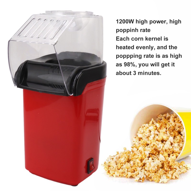 Mini Popcorn Machine Oil Free Healthy Hot Air Popcorn Maker