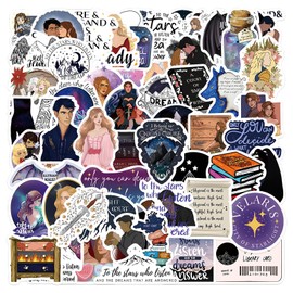 Pack of 60 Acotar Stickers, Fashion Decals Graffiti Waterproof Vinyl Stickers, Classic Character Stickers, Mixed Stickers for Laptop, Suitcase, Skateboard, Computer, Water Bottles, Car