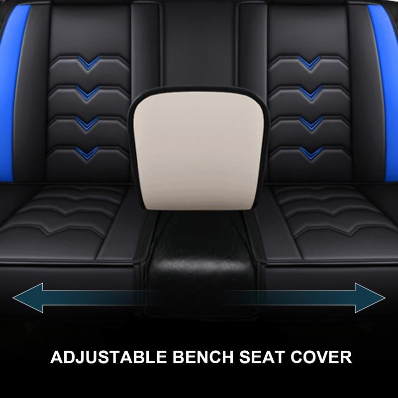 Car Seat Covers Front&Rear Full Set Seat Protector Pu Leather