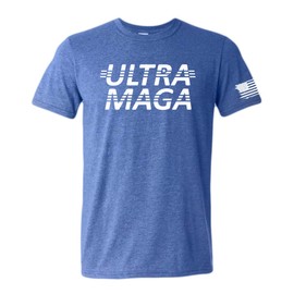 Zepp Tees Ultra MAGA Shirt Conservative Republican Deplorable Meme Blue XL