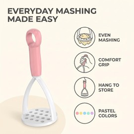 5Pcs Random Color Manual Silicone Potato Masher, Cooking Utensils Masher, Mini Potato Masher for Non-Stick Cookware, Potato Mashers