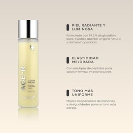 MEDICUBE AGE-R Glutathione Glow Toner, Tónico Facial Coreano Lechoso con Glutatión, Niacinamida, Alfa-Arbutina y 6 Péptidos, Hidratación y Luminosidad