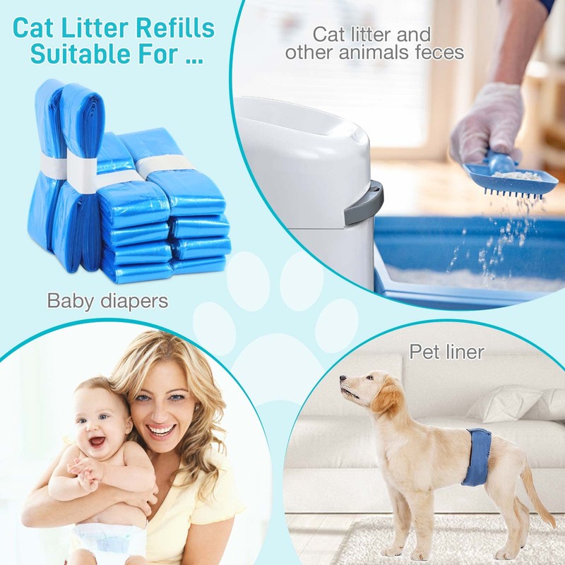 10 Pack Cat Litter Refill Bags 100% Enhanced Odor Control
