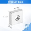 sourcing map 10Pcs M4x9mmx3mm Square Nuts, Carbon Steel Zinc Plated