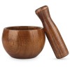 Juego de mortero y maja de madera, tazón de madera para moler guacamole