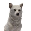 7.75 Inch Wolf Sitting in Snow Decorative Statue Figurine, White