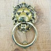 Anatolica Lions Head Door Knocker,7.1 inches,Solid Brass,Regency Period(Antique Brass)