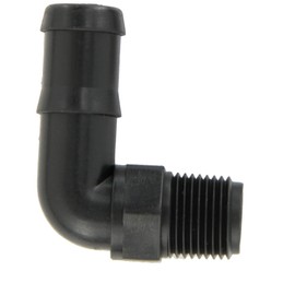 Banjo HB050/075-90 Polypropylene Hose Fitting, 90 Degree Elbow, 1/2" NPT Male x 3/4" Barbed