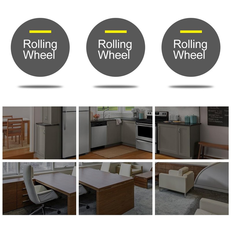 Gatuida 3 Lenkrollen aus Edelstahl mit Bremse zum Universaldrehen