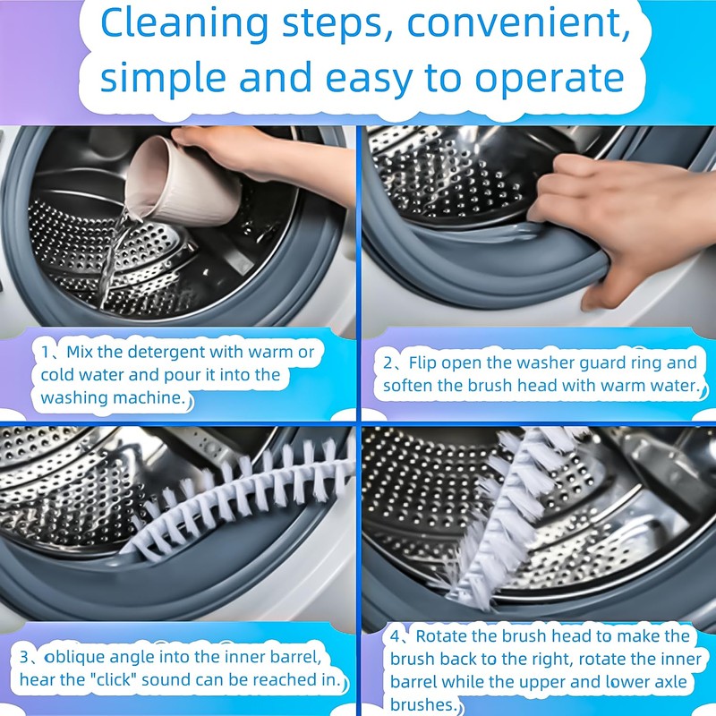 2Pcs Washing Machine Cleaning Brush, Washing Machine Brush Washing Machine