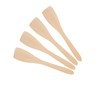 Set of 4 x 12" (300mm) Beechwood Wooden Flat Spatula,