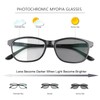 Vepiant Photochromic Transition Nearsighted Distance Glasses For Men Women Retro