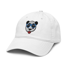 Cool Panda Wearing Blue Glasses Adjustable Baseball Hat