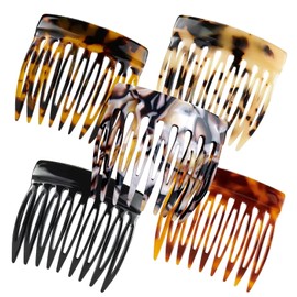 YONOY 5pcs French Hair Side Comb, Small Combs for Twist Hair Styling, Decorative French Hair Combs for Bun Women Accessories