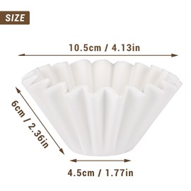 EUSOAR Single Serve Coffee Filters,1-2 Cup Pack of 200 White Mini Disposable Unbleached Replacement Basket Drip Coffee Filters Paper Sheets, for Home Commercial Dripper Pour Over Drip Coffee Makers