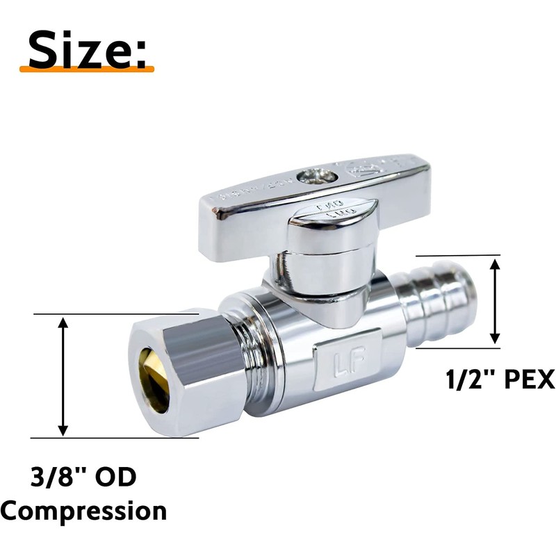 VINTEX 1/2 Inch Pex x 3/8 Inch Od Comression Pex