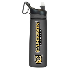 Cameron University Tritan Plastic Frosted Sport Bottle, Design-1 - Black