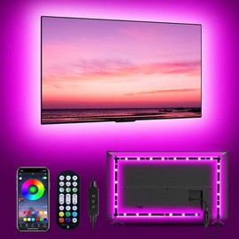 LED Lights for TV, 9.84ft RGB Strip Lights for TV Behind 45-60in TV,  APP Remote Control Music Sync TV Backlight for Bedroom Gaming Room - Color: Multicolor, Size: 16.4FT for 55"-70" TV