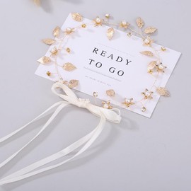 FOMIYES Diadema De Flores De Novia Tocados De Novia Para Boda Tocado De Vintage Tocado De Flor De Tiara Para La Boda De La Novia Diadema Con Lazo De Barroco Enredadera