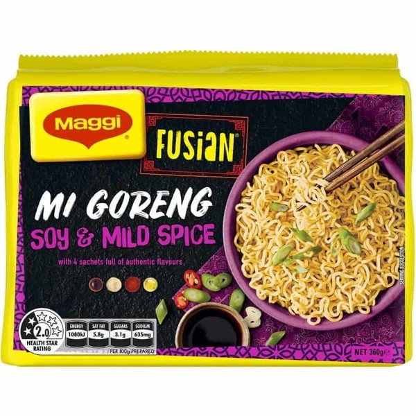 Maggi Fusian Mi Goreng Soy & Mild Spice Flavour Instant