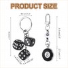 PATIKIL 8 Ball Keychain, Lucky 8 Pool Balls with Dice