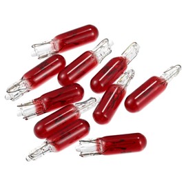 X AUTOHAUX 10pcs DC 12V T5 W1.2W LED Dashboard Light Red for Car Internal