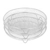 3PCS Fryer Rack Set Stainless Steel Round Stackable Multi Layer