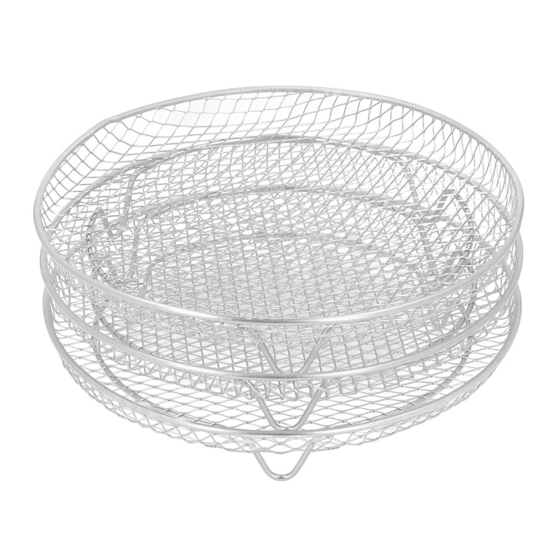 3PCS Fryer Rack Set Stainless Steel Round Stackable Multi Layer