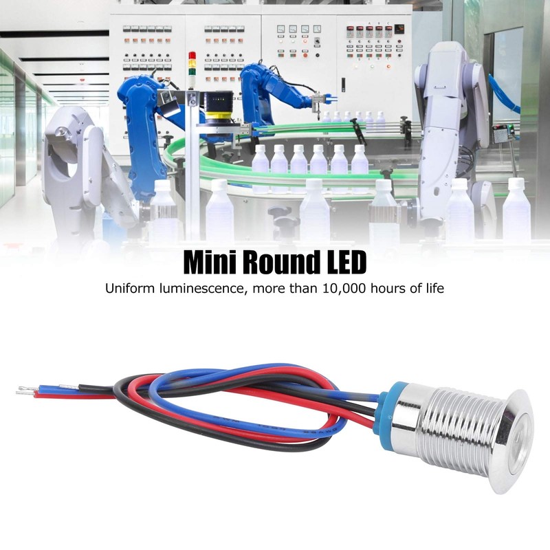 Marhynchus 4 Sets 1224V 12mm LED Indicator Light Pre Wired