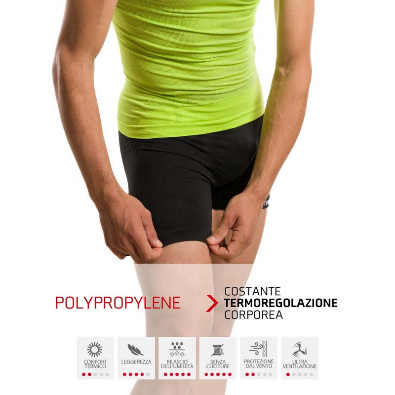 BIOTEX Bioflex Seamless Boxer fondello, Men's, Bioflex Seamless, 04 Nero