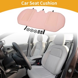Partuto 1 Pc 129.5x58.5cm Universal Car Seat Cushion - for Car Travel Driving Seat Protection Pad Cover Anti-Slip - Breathable Fabric Pink