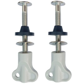 2PCS Universal Toilet Seat Screws，Stainless Steel Toilet Seat Hinge Bolts and Nuts,Nut with Wrench，Toilet Seat Bolts Replacement Kit