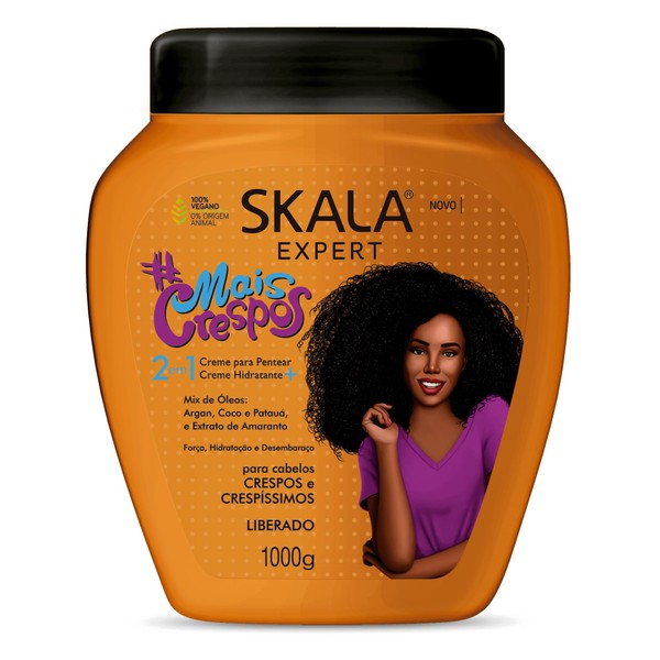Skala - Expert - Creme de Tratamento 2 em 1 Mais Crespos 1 Kg - (More Curls 2 in 1 Treatment Cream Net 33.81 Oz)
