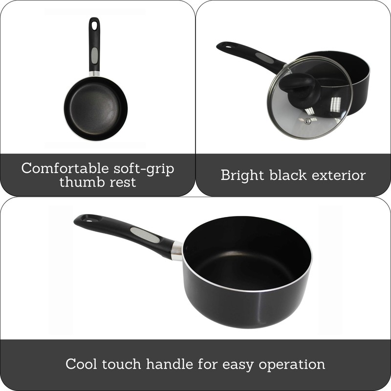 Mirro A79721 Get A Grip Aluminum Nonstick Sauce Pan with