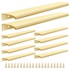 Malimali 10 Pack Gold Edge Finger Pulls for Wardrobe Cabinets