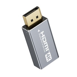 OHBUYAGN DisplayPort to HDMI Adapter 4K@60Hz YCbCr420, DP 1.2 to HDMI 2.0 Converter Supports 4K@30Hz, 2K@60Hz, 1080P@120Hz, DP Male to HDMI Female for Lenovo, HP, Dell, PC, Laptop