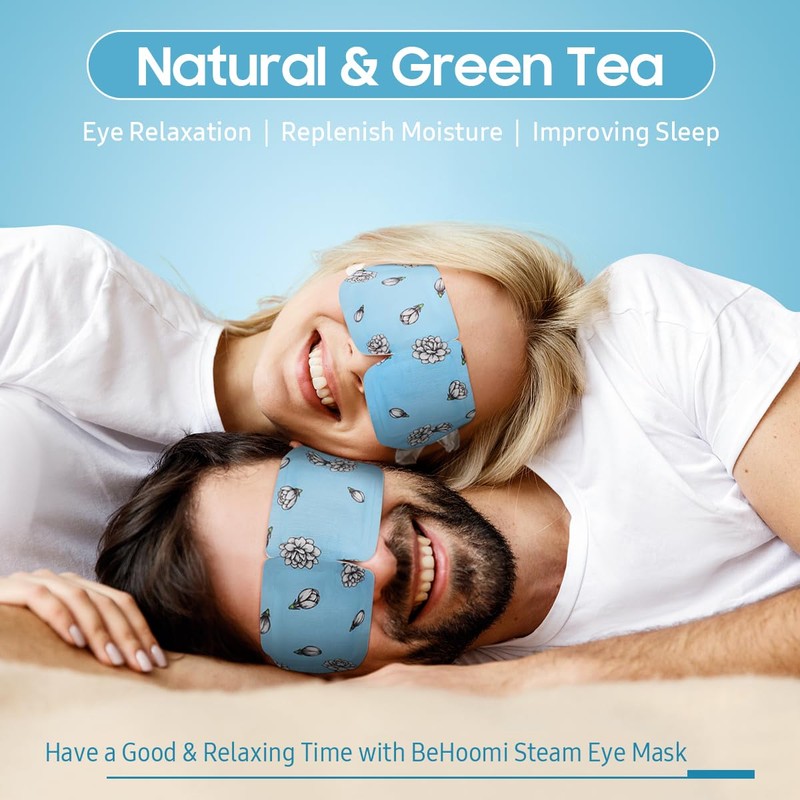BeHoomi Steam Eye Mask, 10 Packs Heated Eye Mask, Self