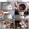 Espresso Maker Stovetop,Camping Moka Pot 2 Cup/120ML,Stove Top Espresso Italian