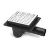 Sewerage Plastic Floor Ground Drain with White Square Pattern Grid