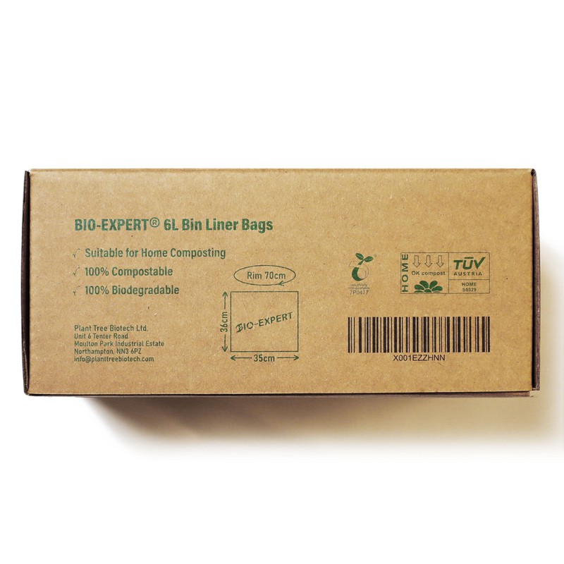 BIO-EXPERT 6L Bin Liner 150Bags 100% Compostable Biodegradable Bin Bag