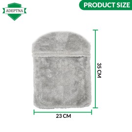 ADEPTNA 2L Foot Warmer Hot Water Bottle Luxury Faux Fur Cover Cosy Foot Massaging Soothe Your Feet with Warmth and Comfort