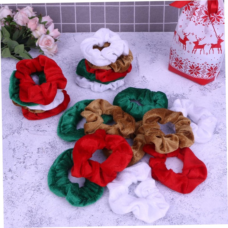 LALAFINA 48 Pcs Stocking Stuffer Elastic Hair Scrunchies for Women