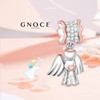 GNOCE Heart Angel Charm 925 Sterling Silver Angel of Love