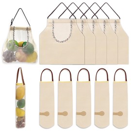 10 Pcs Hanging Mesh Produce Bags, Hanging Mesh Onion Bags, Mesh Garlic Net Bags, Potatoes Bags Onion Bags Mesh Garlic Net Bags,Reusable Net Storage Produce Bags for Garlics, Potatoes, Onions