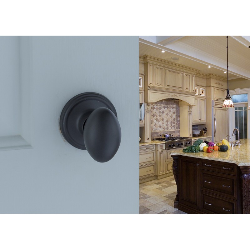 Copper Creek EK2020BC Egg Door Knob, Passage Function, 1 Pack,