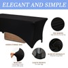 Kapwall 6ft table cloth, Black Spandex Tablecloth Tight, Fitted, Washable